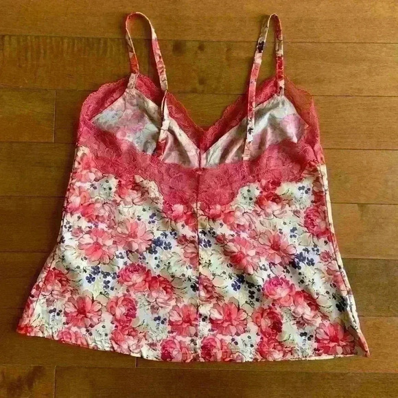Gossard | Floral dainty pink and cream color 90s lingerie cami top size US 8 med - Picture 3 of 4